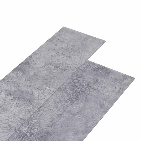 Golvplankor 36 pcs Cementgrå 5,02 m² PVC