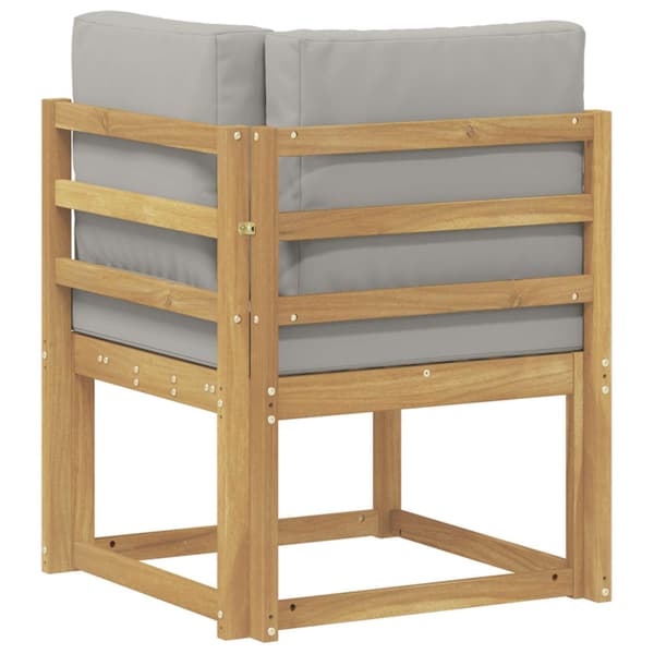 Utomhussoffset Vit och ljusgrå 51 x 54 x 73 cm