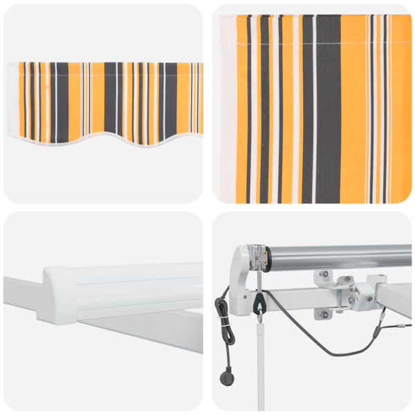 Utfällbar markis Flerfärgsdesign 400 × 300 cm