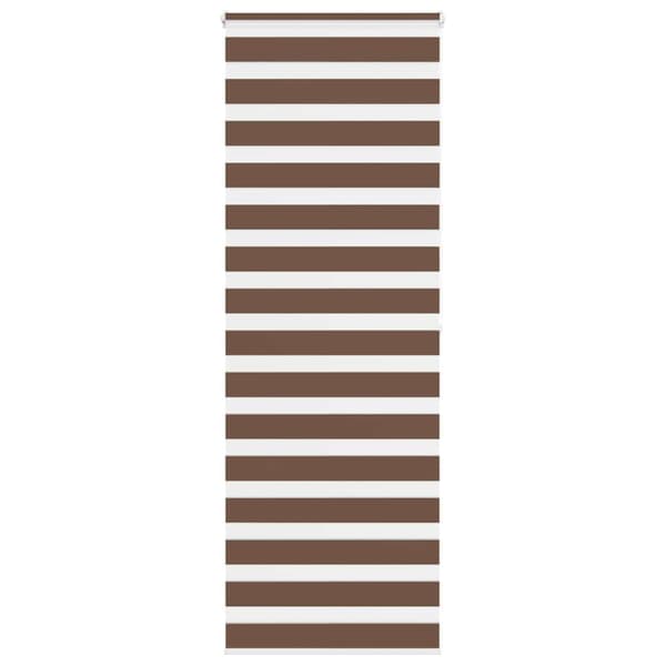 Rullgardin zebra brun 85x200 cm tyg bredd 80,9 cm polyester