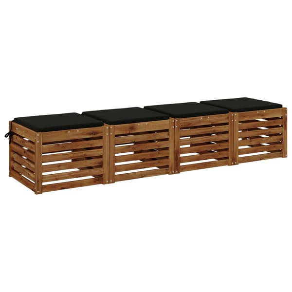 4-delade Sittdynor SOEST 4 st 100% Polyester Svart