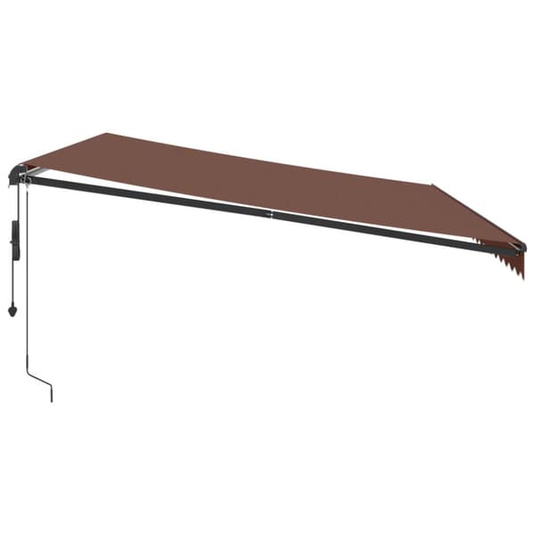 Markis automatiskt infällbar brun 500x350 cm
