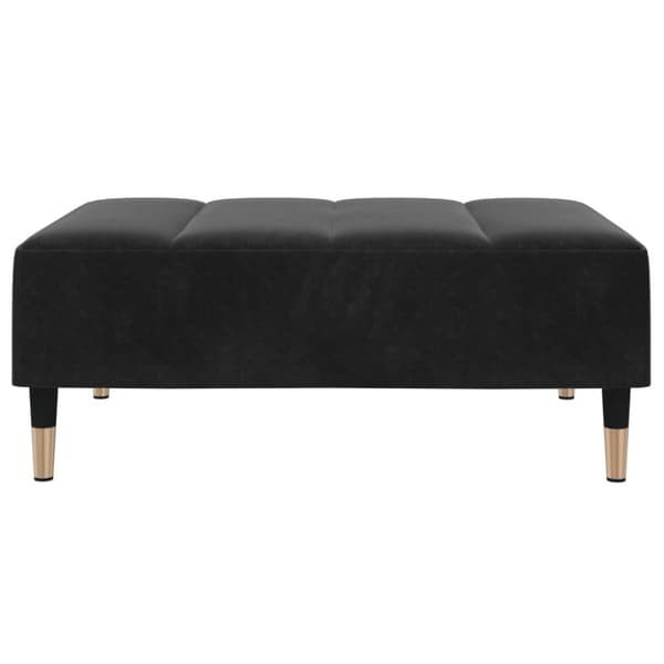 Bäddsoffa 2-sits med fotpall svart sammet