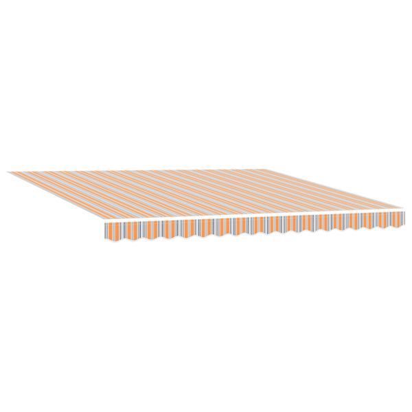Utfällbar markis Flerfärgsdesign 400 ×300 cm tyg