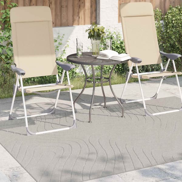 Områdesmattor Rektangulär PALMERAS Kräm 200 x 140 cm Polyester