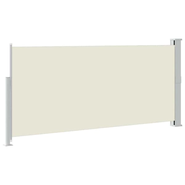 Infällbar sidomarkis 140 x 300 cm gräddvit