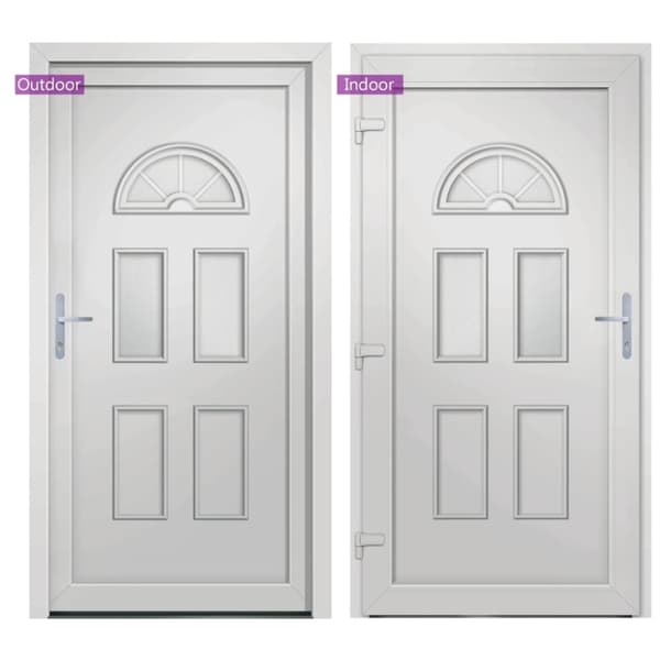 Ytterdörr vit 98x198 cm PVC