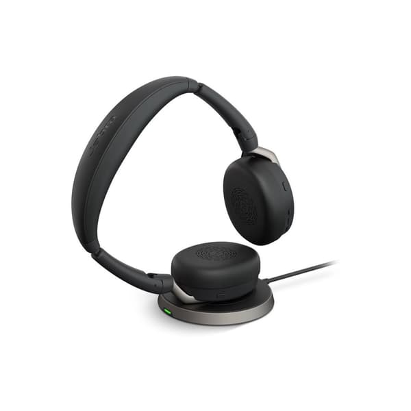 Jabra Evolve2 65 Flex MS Stereo - headset - USB-C - med trådlös laddningsplatta