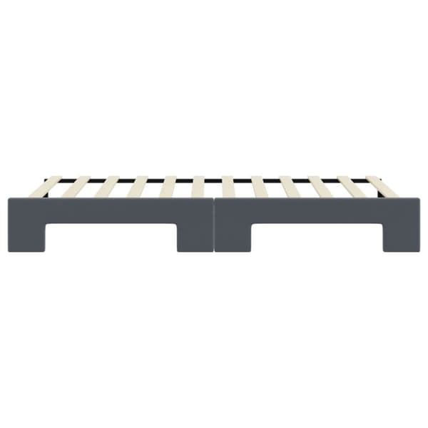 Dagbädd utdragbar mörkgrå 80x200 cm sammet