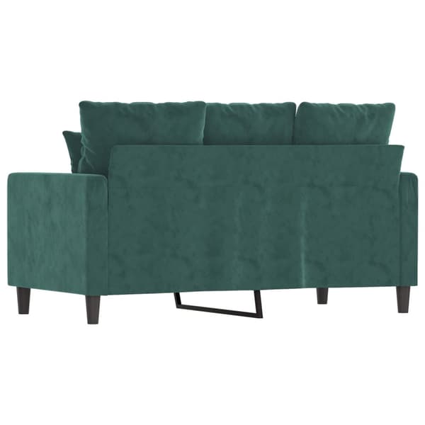 Soffa 2-sits mörkgrön 120 cm sammet