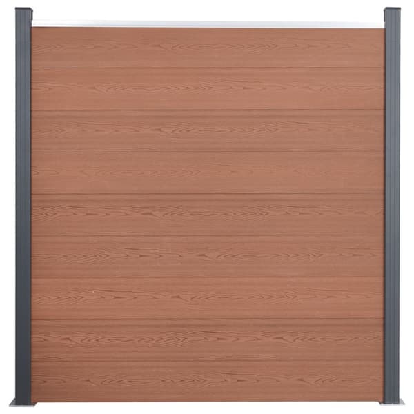 Staketpanel brun 699x186 cm WPC