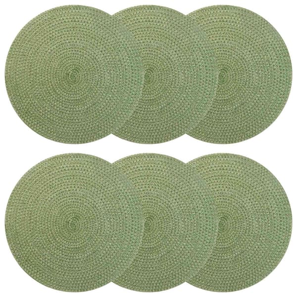 Jute Placemats 6 st Olivgrön 100% Tossa Jute