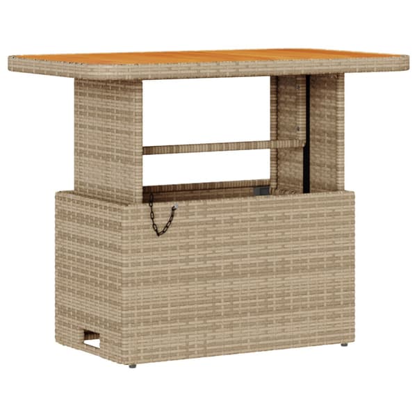 Trädgårdsmöbelset Beige konstrotting