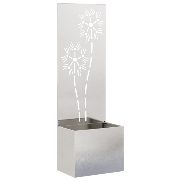 Trädgårds integritetsskärm Silver 50 x 150 cm Rostfritt stål