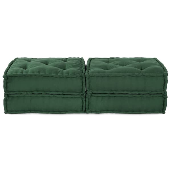 Modulsofa enhet 2 pcs Grön 140 x 70 x 36 cm Tyg