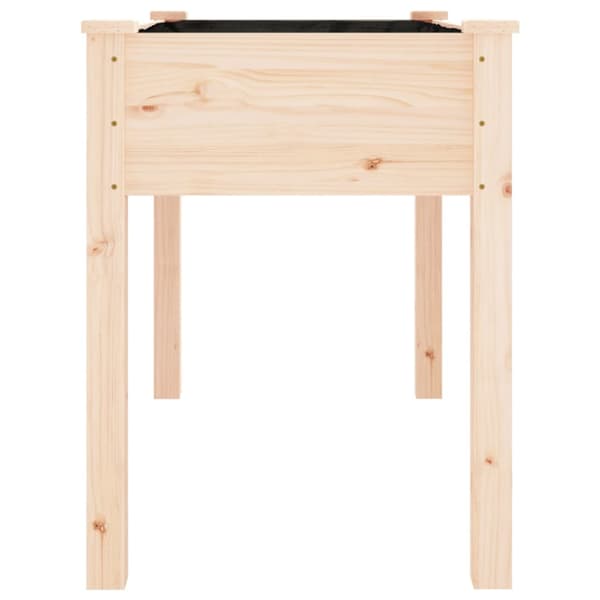 Odlingslåda med foder 118x59x76 cm massivt granträ