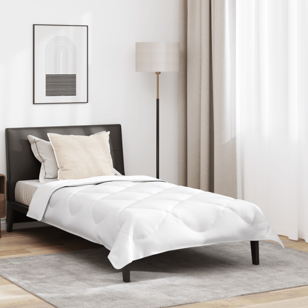 Duntäcke med kudde 2 pcs Vit Mikrofiber