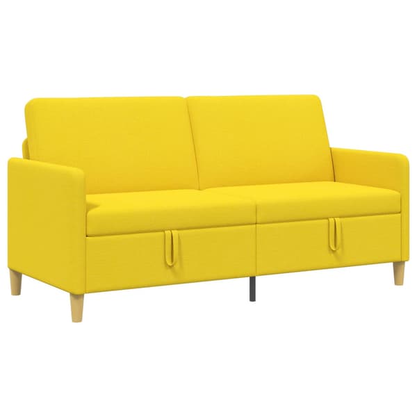 Soffa med förvaring Ljusgul 172 x 78 x 87 cm Polyester