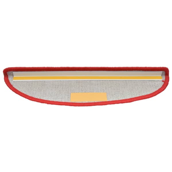 Trappmattor 15 st 56x17x3 cm röda halvrunda