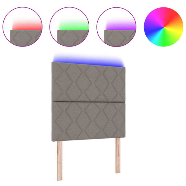 LED huvuddyna Taupe tyg