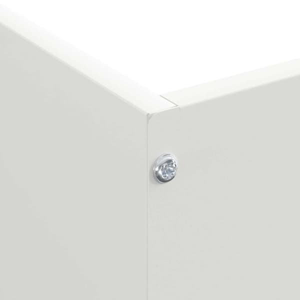 Kant för gräsmatta 6 pcs Vit 50 x 50 x 13 cm Stål