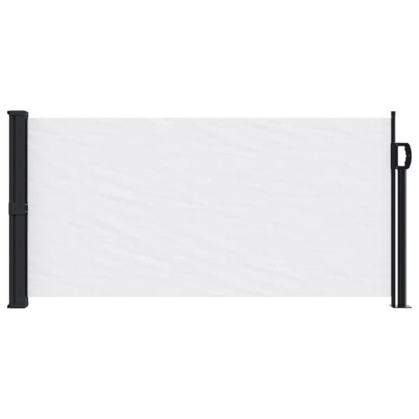 Infällbar sidomarkis vit 100x500 cm