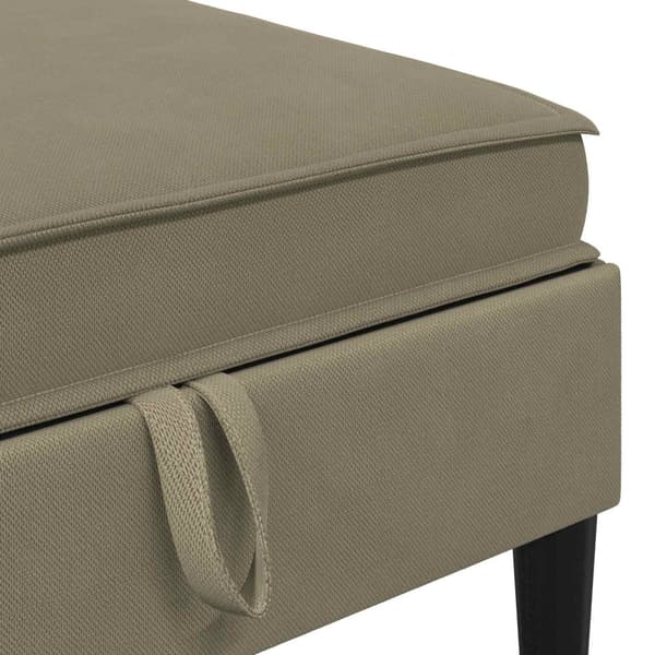 Möbelset för vardagsrummet 6 pcs Kaki Tyg