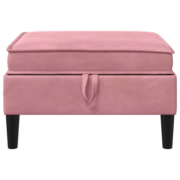 Soffpuff med förvaring Rosa Sammet