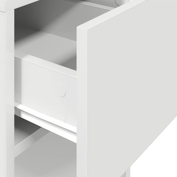 Datorstativ med låda vit 30x44x74 cm