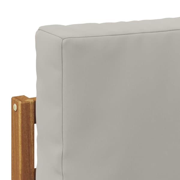 Utomhussoffset 9 pcs Naturlig och ljusgrå Polyester