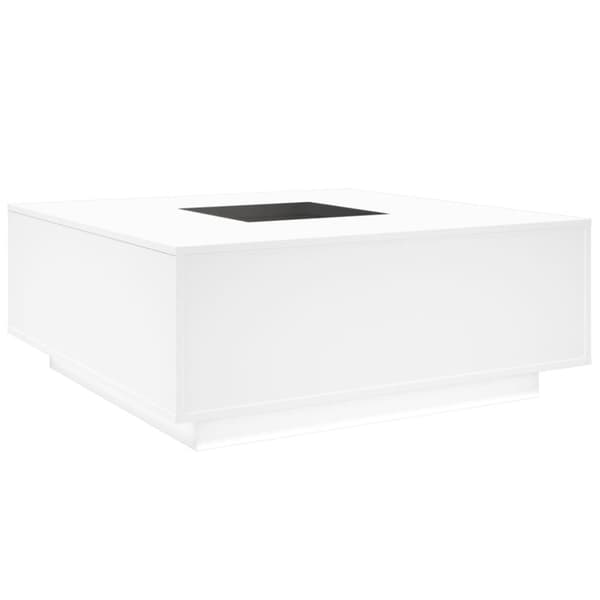 Soffbord med Infinity LEDs vit 100x100x40 cm