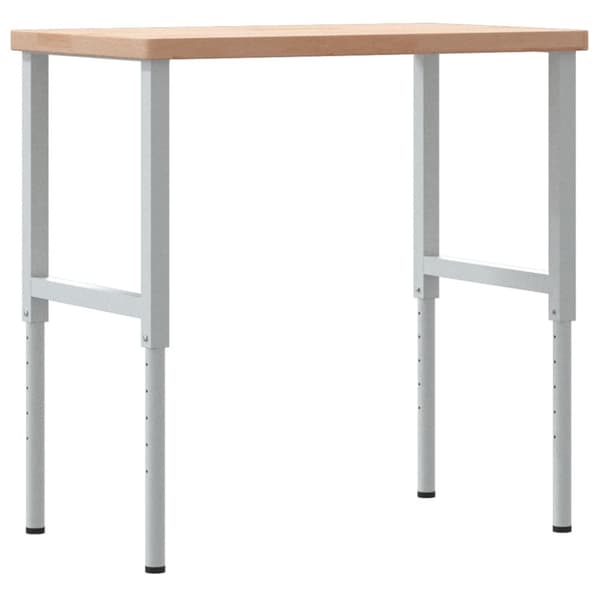 Arbetsbänk 100x60x(73-99,5) cm massiv ek rektangulär