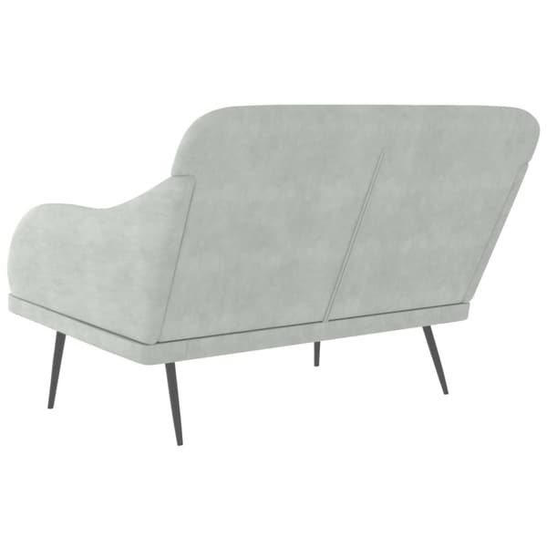 Bänk ljusgrå 110x76x80 cm sammet