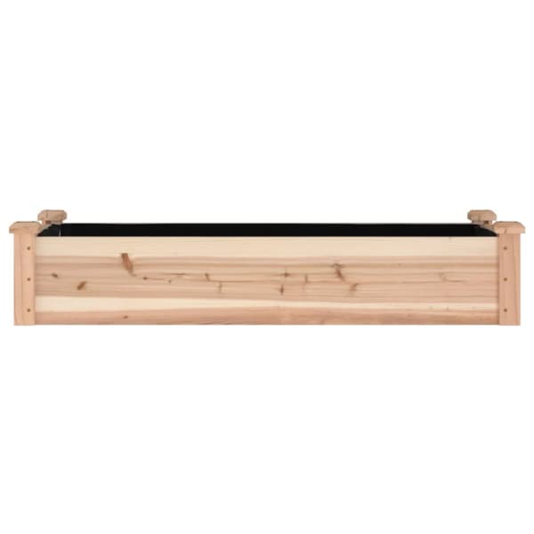 Odlingslåda med foder 120x45x25 cm massivt granträ