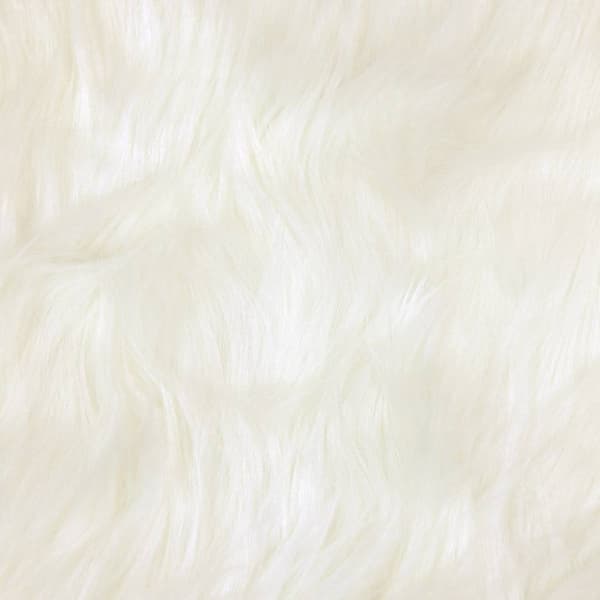 Fuskfäll matta TAFALLA Vit Ø 200 cm Polyester