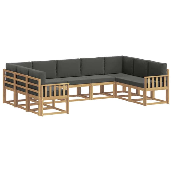 Utomhussoffset med kudde 9 pcs Vit och antracit