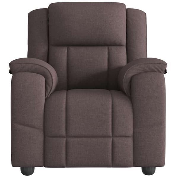 Massagefåtölj mörkbrun tyg