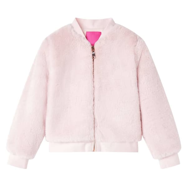 Jacka för barn konstpäls rosa 104