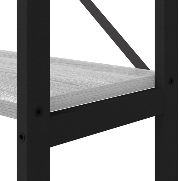 Hyllsystem Grå sonoma 40 x 30 x 155 cm Konstruerat trä