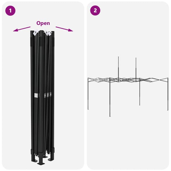 Tält med 4 sidoväggar 2 x 2 m Armémönster
