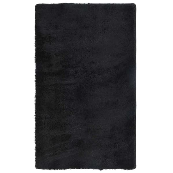 Luvmatta med hög lugg ”NAVARRA” svart 60x100 cm polyester