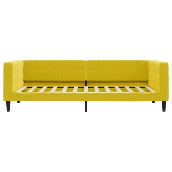 Dagbädd utdragbar gul 100x200 cm sammet