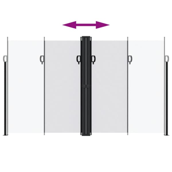 Infällbar sidomarkis vit 200x1200 cm