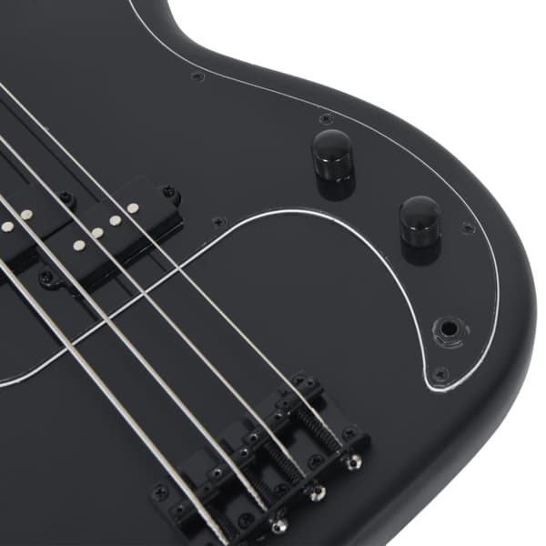Elektrisk basgitarr för nybörjare med väska svart 4/4 46"