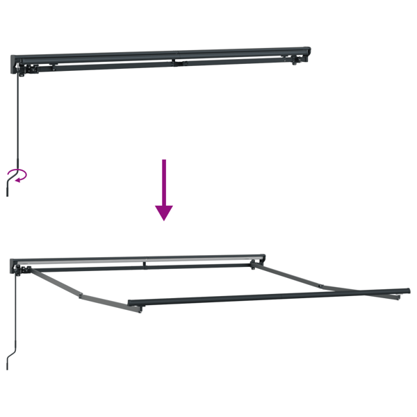Markisram Flerfärgsdesign 350 x 250 cm