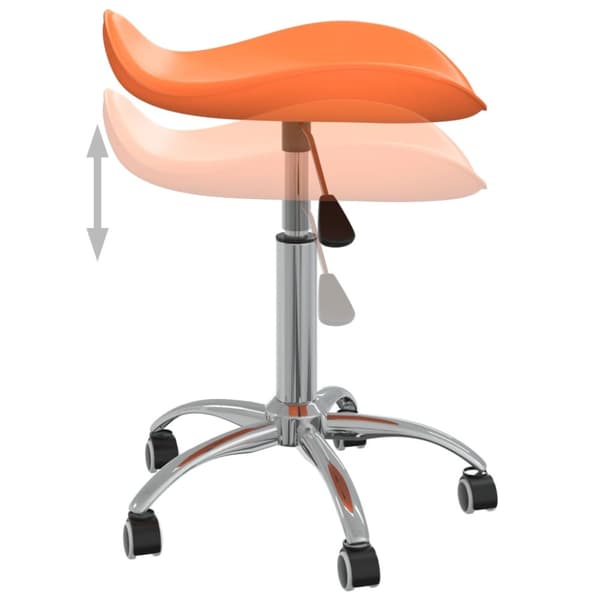Kontorsstol orange konstläder