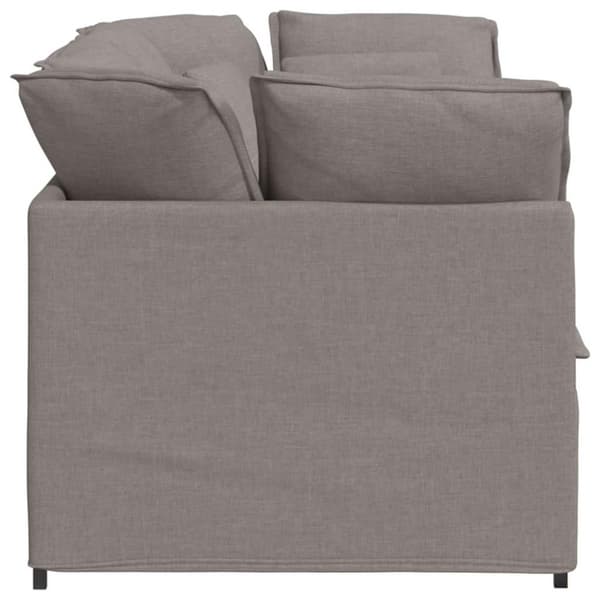Modulsoffa med kuddar i taupe