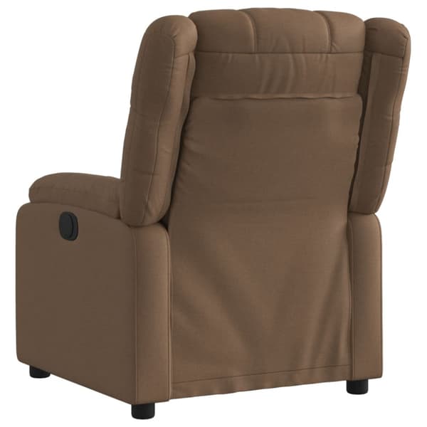 Reclinerfåtölj brun tyg