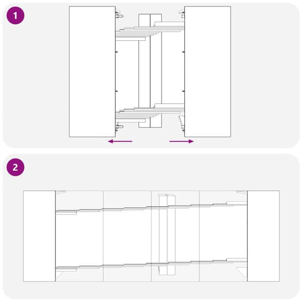 Matbord 240 x 85 x 75 cm Konstruerat trä Artisan-ek Rektangulär