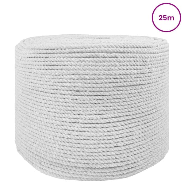Rep Vit 0,6 x 0,6 x 2500 cm Bomull